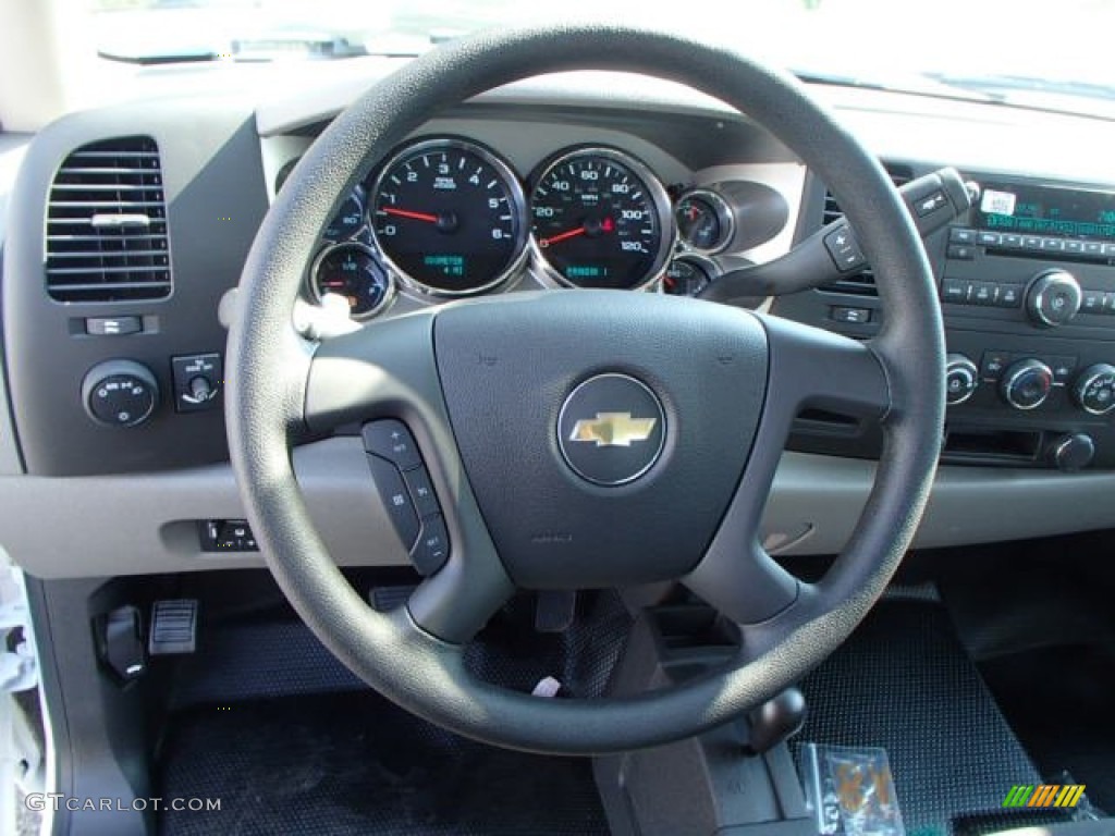 2014 Chevrolet Silverado 3500HD WT Crew Cab 4x4 Chassis Dark Titanium Steering Wheel Photo #83644543