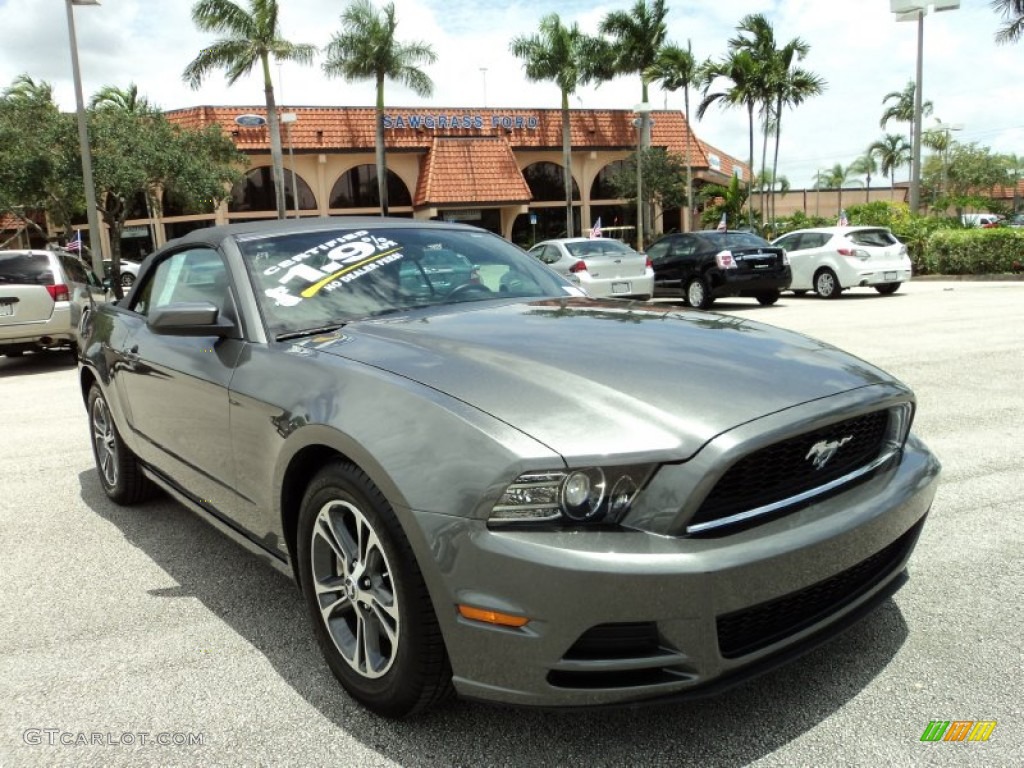 2013 Mustang V6 Premium Convertible - Sterling Gray Metallic / Charcoal Black photo #1
