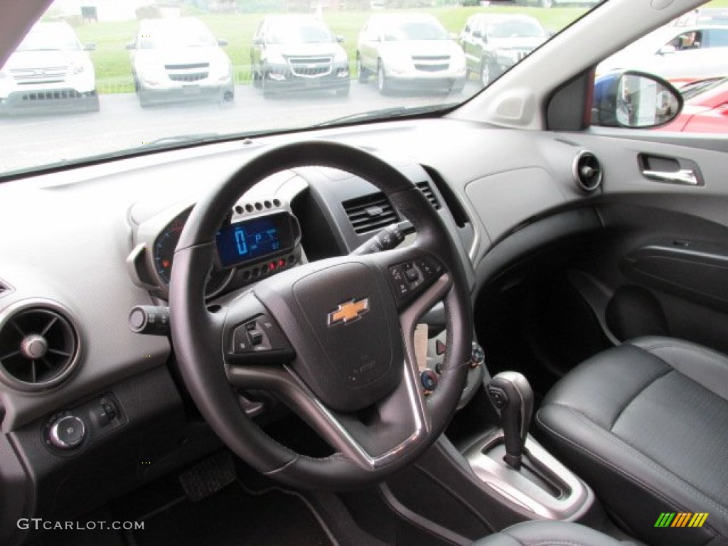 2013 Chevrolet Sonic LTZ Hatch Jet Black/Dark Titanium Dashboard Photo #83645272