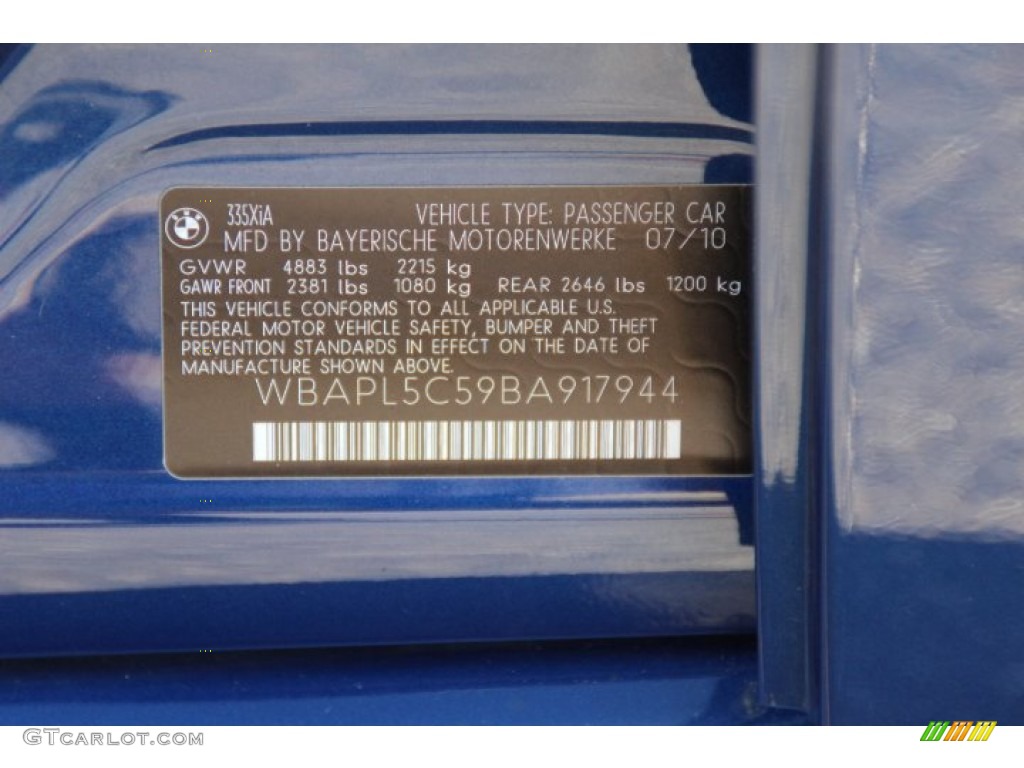 2011 3 Series 335i xDrive Sedan - Le Mans Blue Metallic / Black photo #33