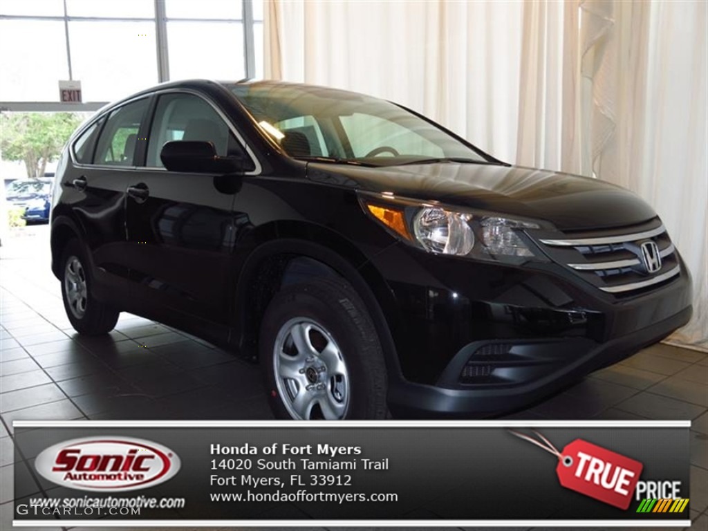 2013 CR-V LX - Crystal Black Pearl / Black photo #1