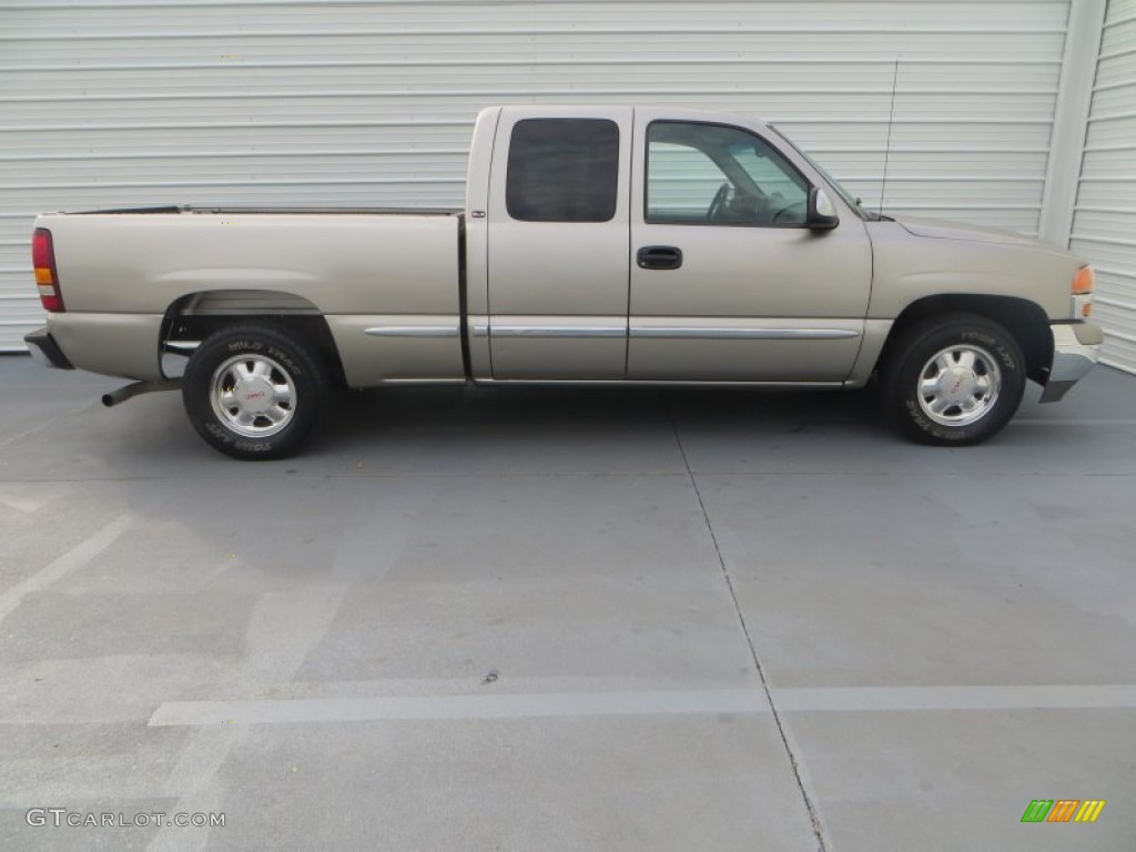 2000 Sierra 1500 SLE Extended Cab - Topaz Gold Metallic / Oak photo #3