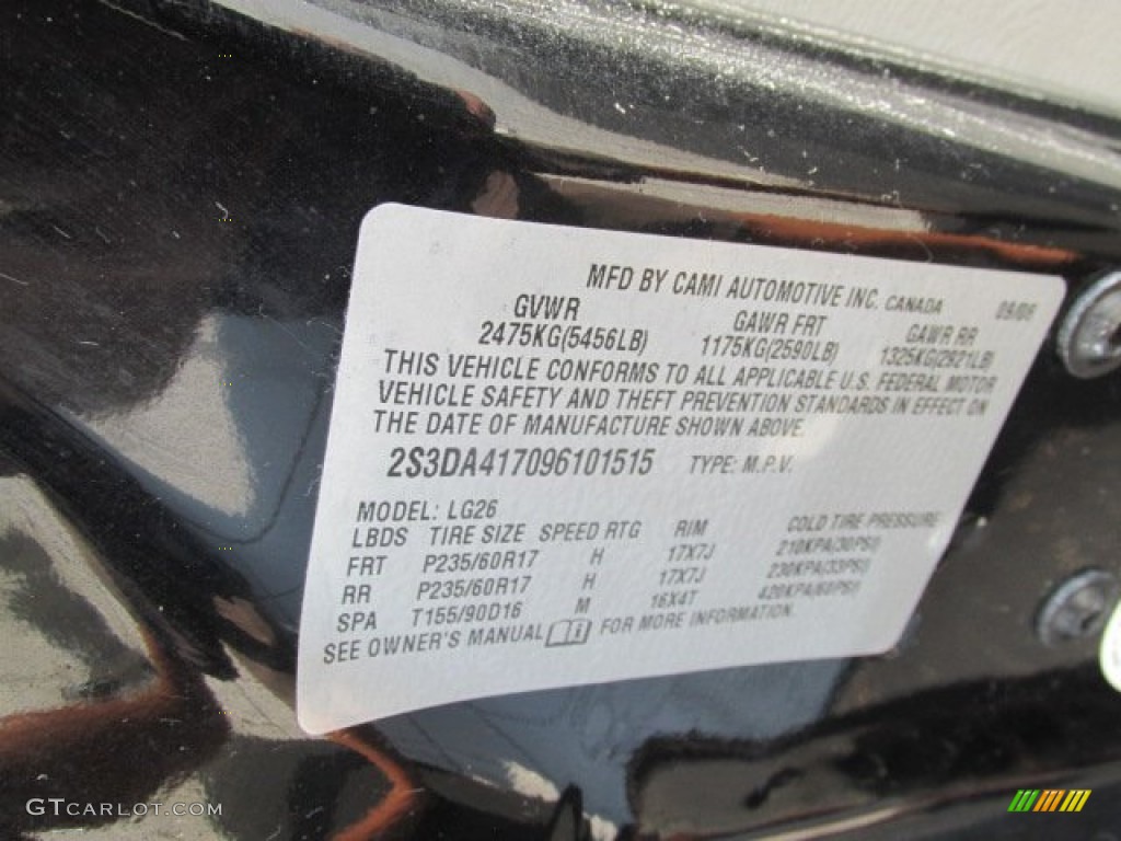 2009 XL7 Luxury AWD - Jet Black / Gray photo #24
