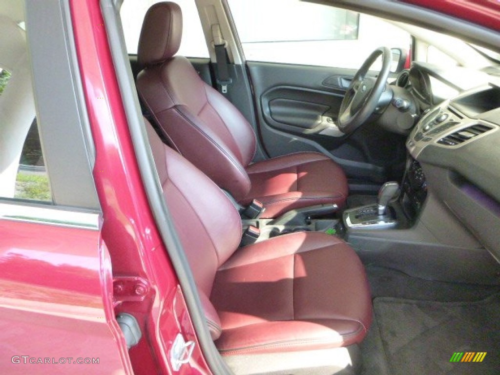 2011 Fiesta SES Hatchback - Bright Magenta Metallic / Plum/Charcoal Black Leather photo #9