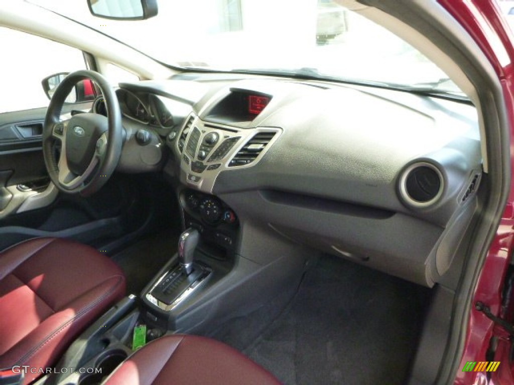 2011 Fiesta SES Hatchback - Bright Magenta Metallic / Plum/Charcoal Black Leather photo #10