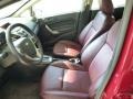  2011 Fiesta SES Hatchback Plum/Charcoal Black Leather Interior