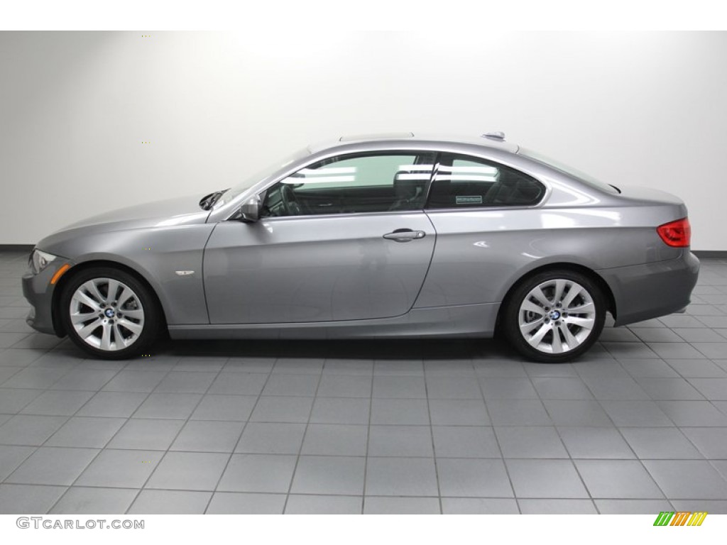 2012 3 Series 328i Coupe - Space Grey Metallic / Black photo #2