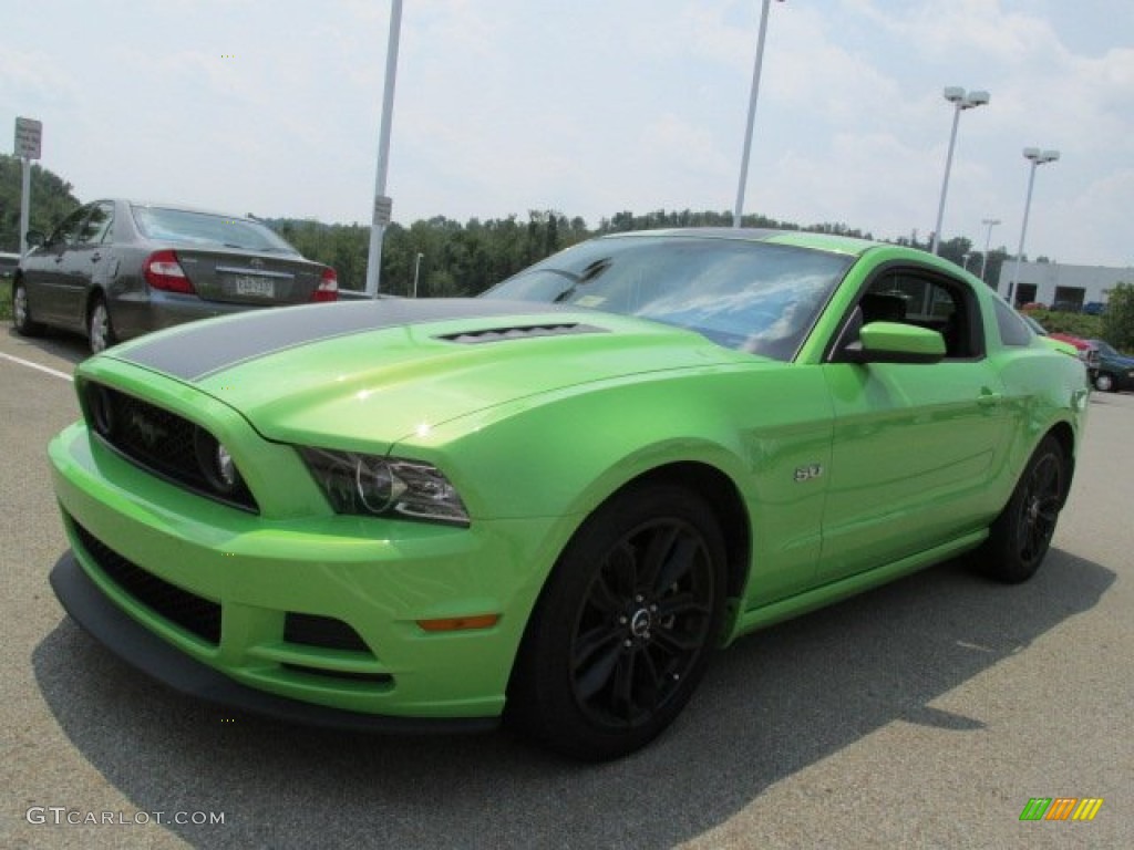 2013 Mustang GT Premium Coupe - Gotta Have It Green / Charcoal Black photo #6
