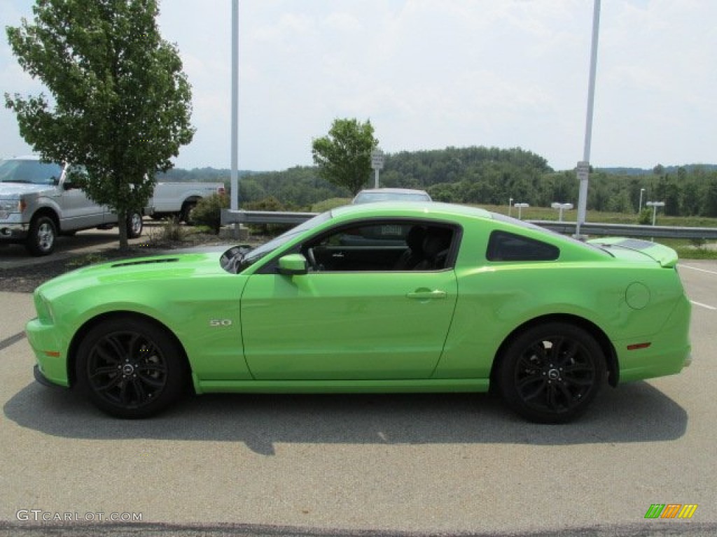 2013 Mustang GT Premium Coupe - Gotta Have It Green / Charcoal Black photo #7