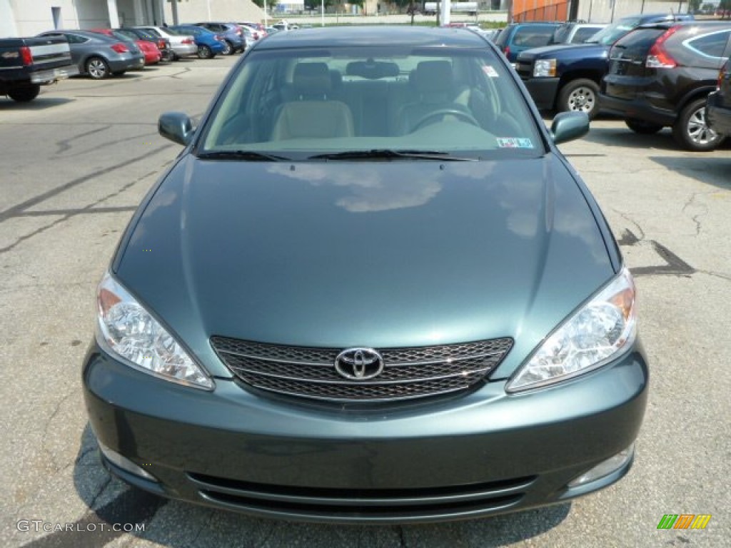 2003 Camry SE V6 - Aspen Green Pearl / Taupe photo #8