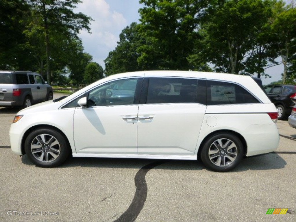 White Diamond Pearl 2014 Honda Odyssey Touring Elite Exterior Photo #83654203