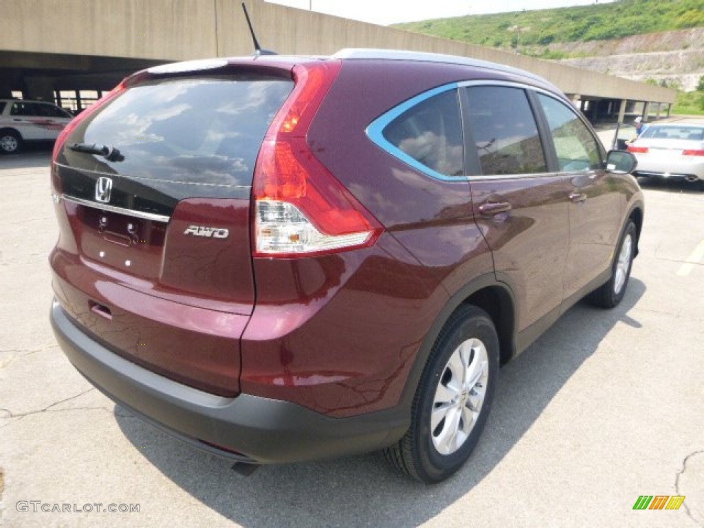 2013 CR-V EX-L AWD - Basque Red Pearl II / Gray photo #3