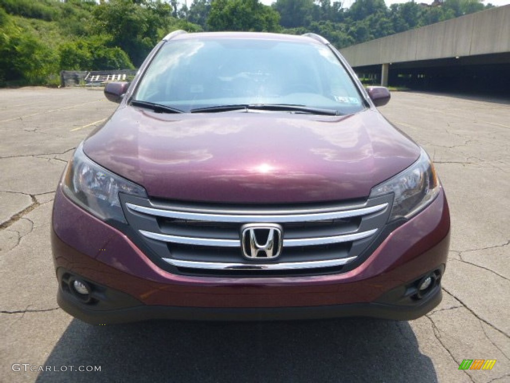 2013 CR-V EX-L AWD - Basque Red Pearl II / Gray photo #8