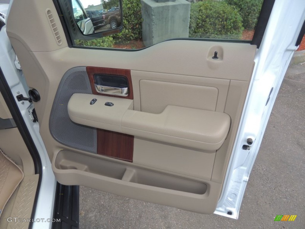 2006 F150 Lariat SuperCrew - Oxford White / Tan photo #12