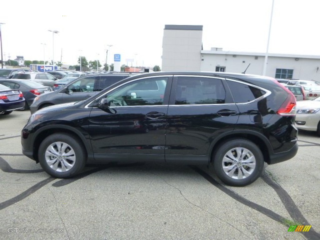 2013 CR-V EX AWD - Crystal Black Pearl / Black photo #6