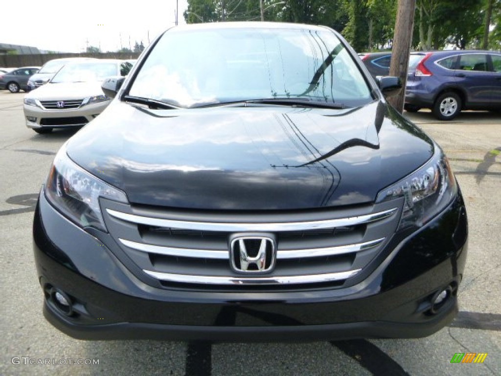 2013 CR-V EX AWD - Crystal Black Pearl / Black photo #8