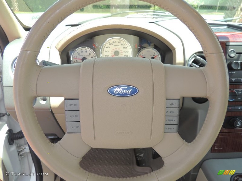 2006 F150 Lariat SuperCrew - Oxford White / Tan photo #23