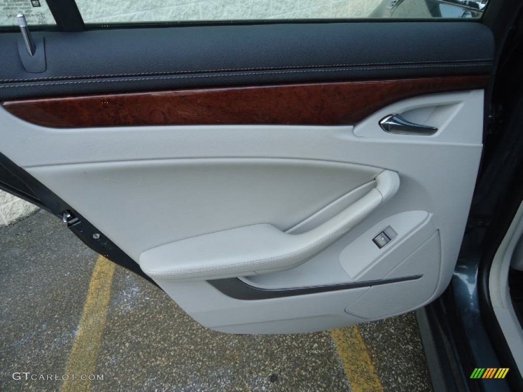 2010 Cadillac CTS 3.0 Sedan Light Titanium/Ebony Door Panel Photo #83660335