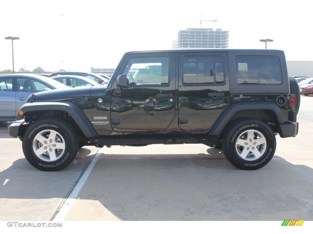 2012 Wrangler Unlimited Sport 4x4 - Black Forest Green Pearl / Black photo #5