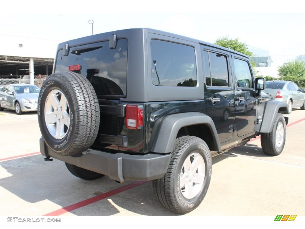2012 Wrangler Unlimited Sport 4x4 - Black Forest Green Pearl / Black photo #9