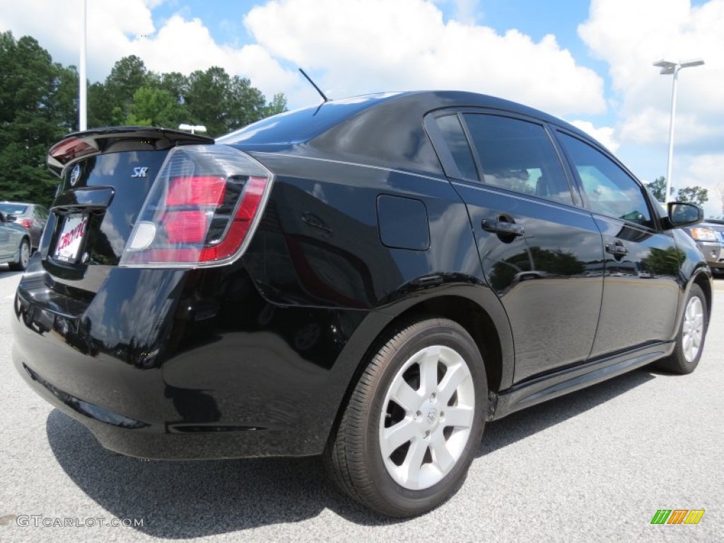 2012 Sentra 2.0 SR - Super Black / Beige photo #5