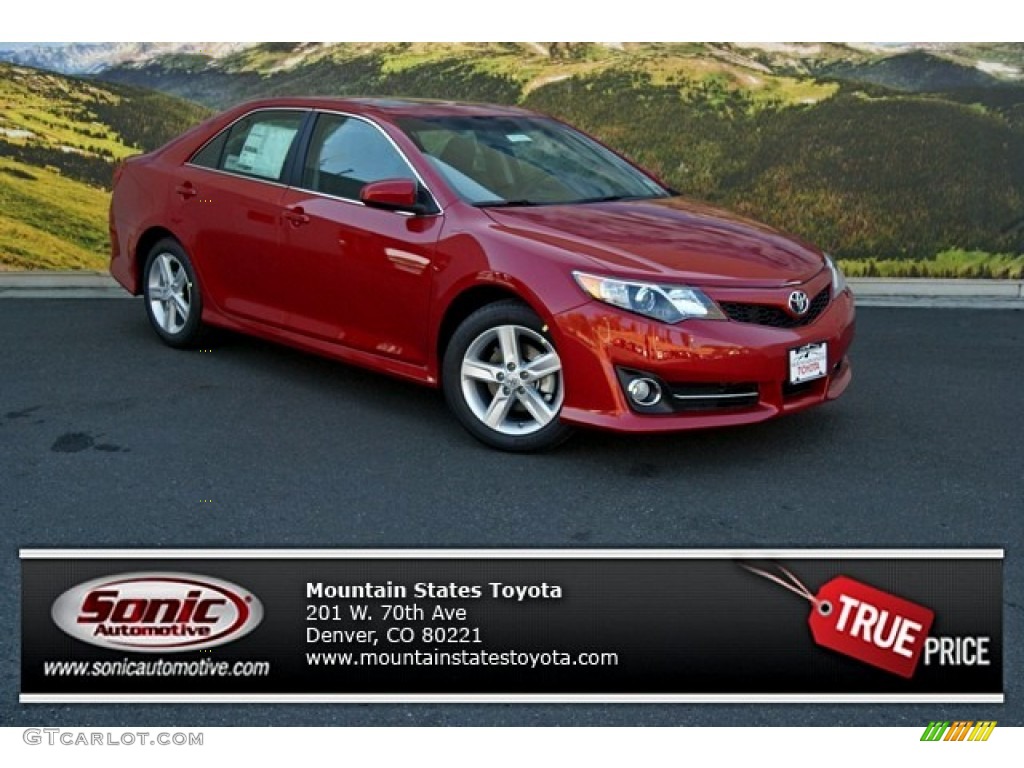 2013 Camry SE - Barcelona Red Metallic / Black/Ash photo #1