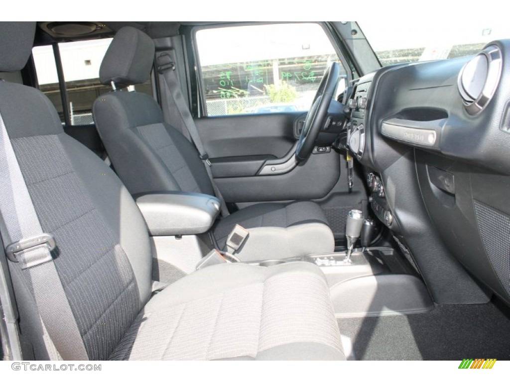 2012 Wrangler Unlimited Sport 4x4 - Black Forest Green Pearl / Black photo #37