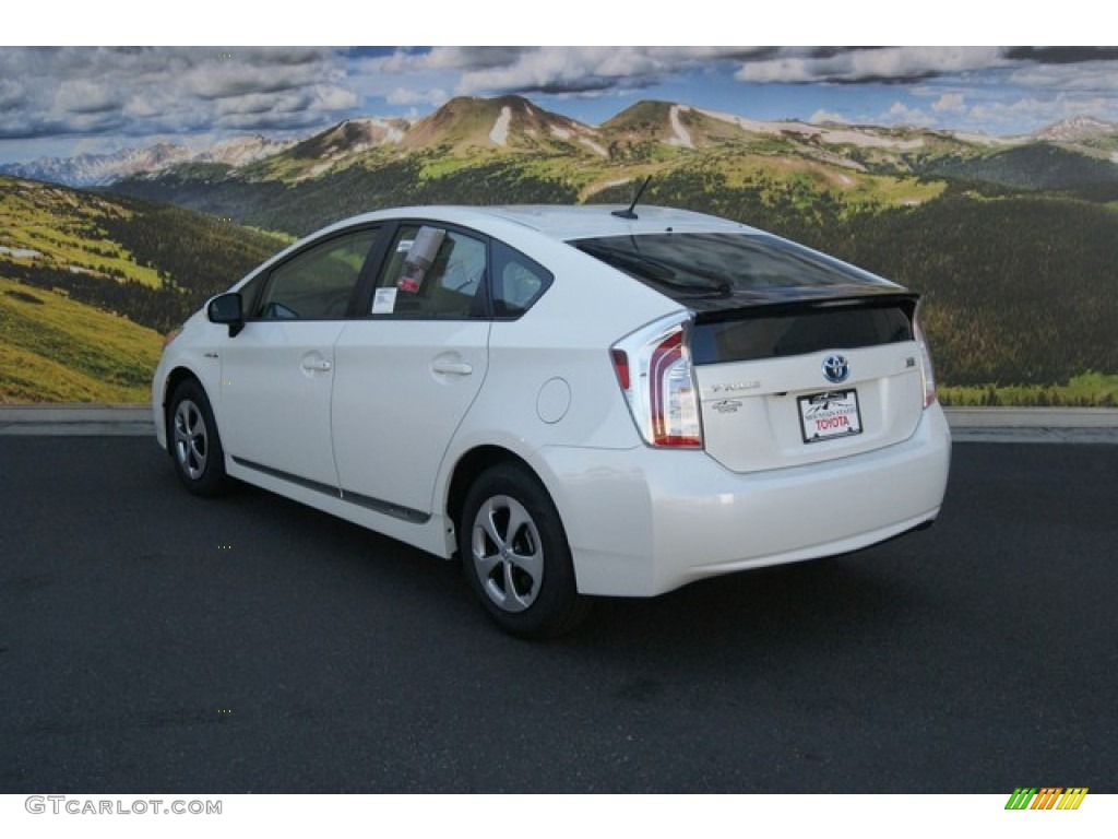 2013 Prius Three Hybrid - Blizzard White Pearl / Misty Gray photo #2