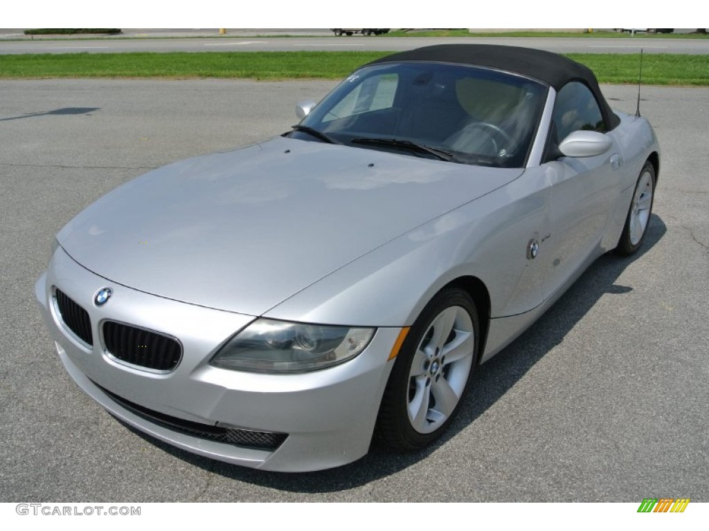 2006 Z4 3.0i Roadster - Titanium Silver Metallic / Black photo #1