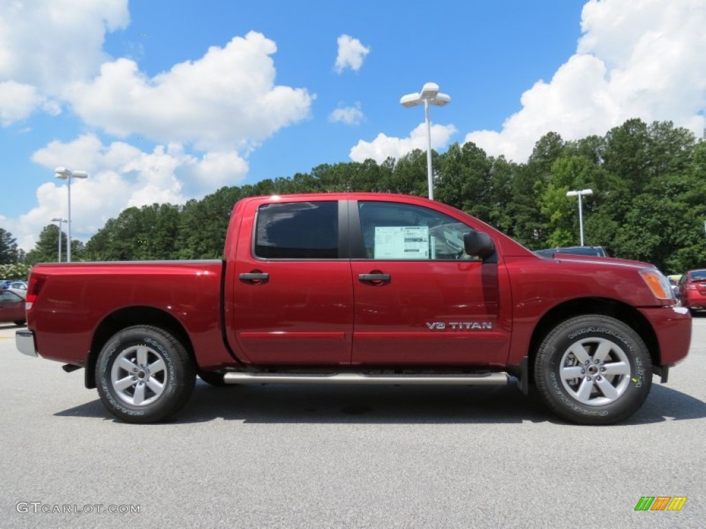 Cayenne Red 2013 Nissan Titan SV Crew Cab Exterior Photo #83664355