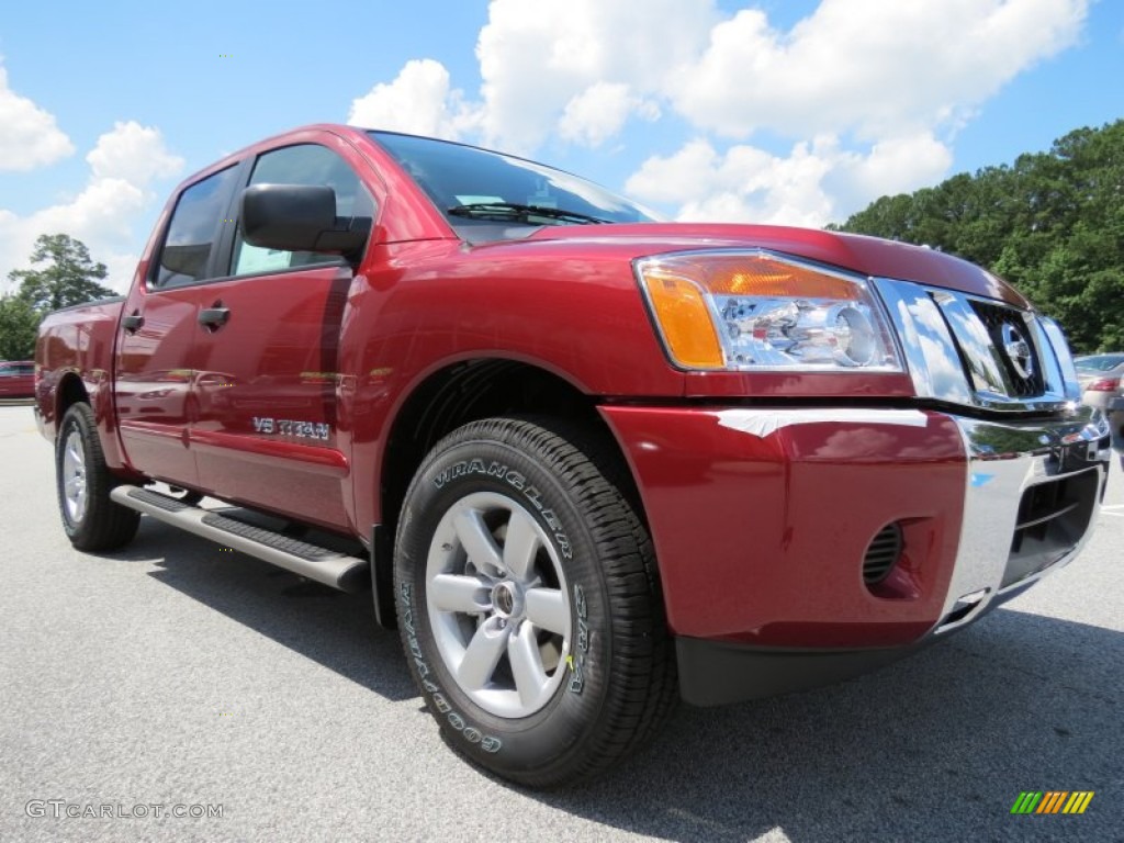 Cayenne Red 2013 Nissan Titan SV Crew Cab Exterior Photo #83664370