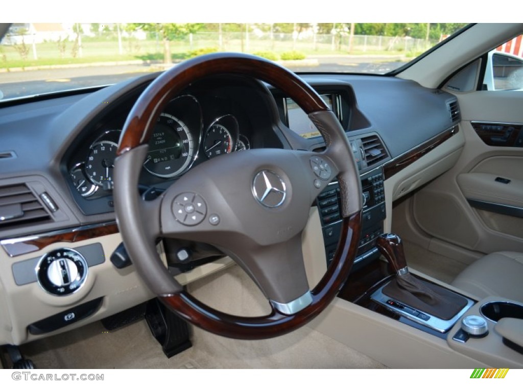 2010 E 350 Coupe - Diamond White Metallic / Almond Beige photo #11