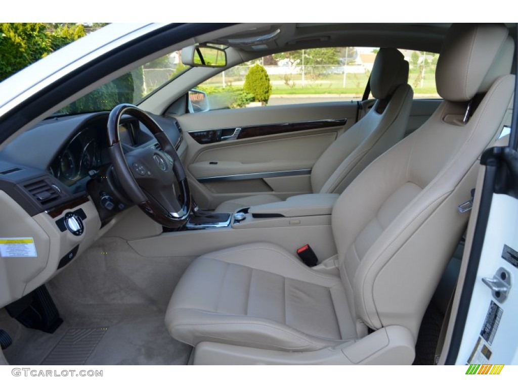 Almond Beige Interior 2010 Mercedes-Benz E 350 Coupe Photo #83665324