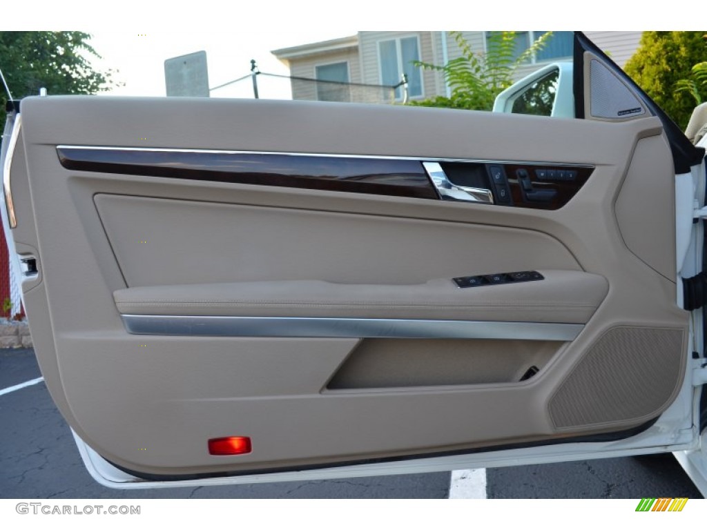 2010 Mercedes-Benz E 350 Coupe Almond Beige Door Panel Photo #83665363