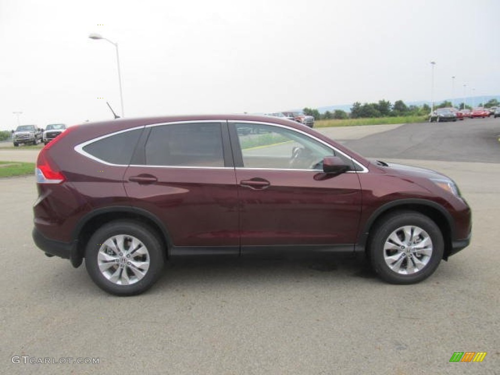 2013 CR-V EX AWD - Basque Red Pearl II / Gray photo #4