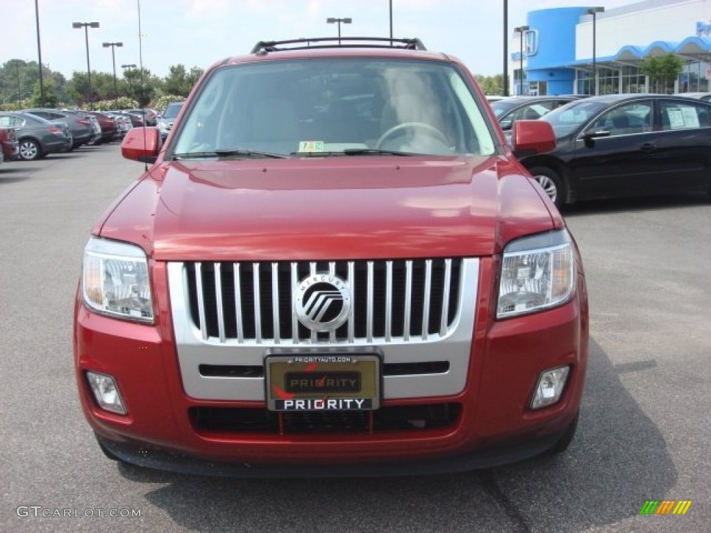 2010 Mariner V6 Premier 4WD - Sangria Red Metallic / Stone photo #8