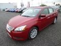 2013 Red Brick Nissan Sentra SV  photo #3