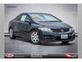 2010 Crystal Black Pearl Honda Civic LX Coupe  photo #1