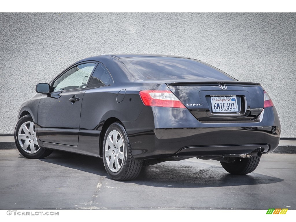 2010 Civic LX Coupe - Crystal Black Pearl / Gray photo #10