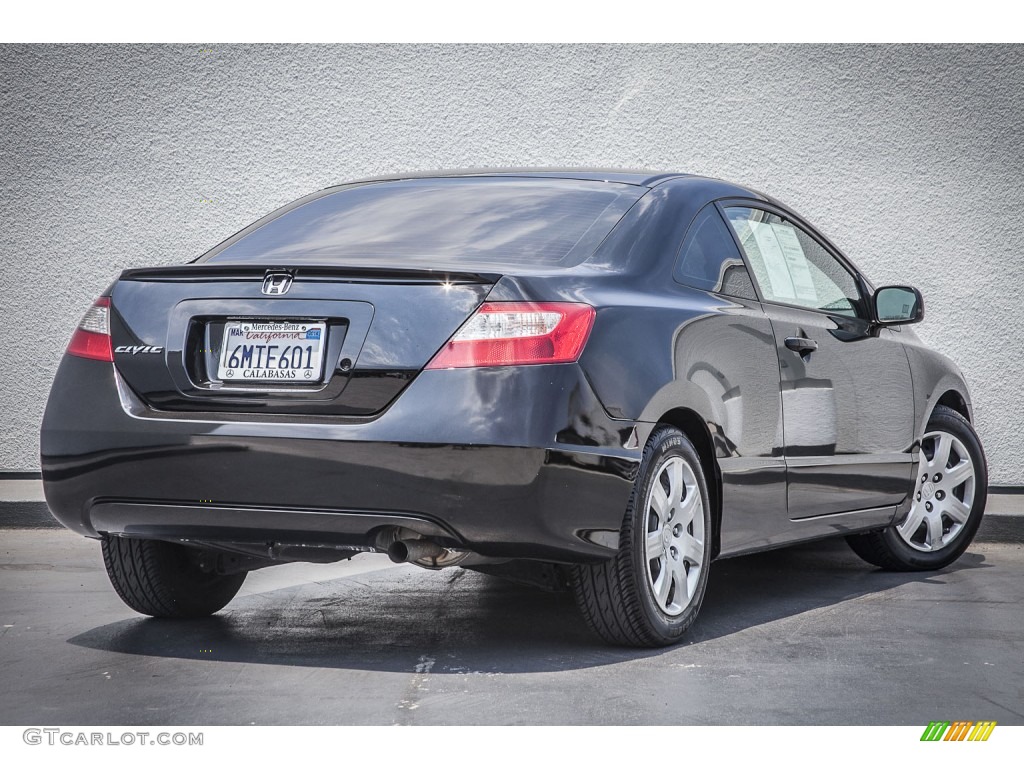2010 Civic LX Coupe - Crystal Black Pearl / Gray photo #13