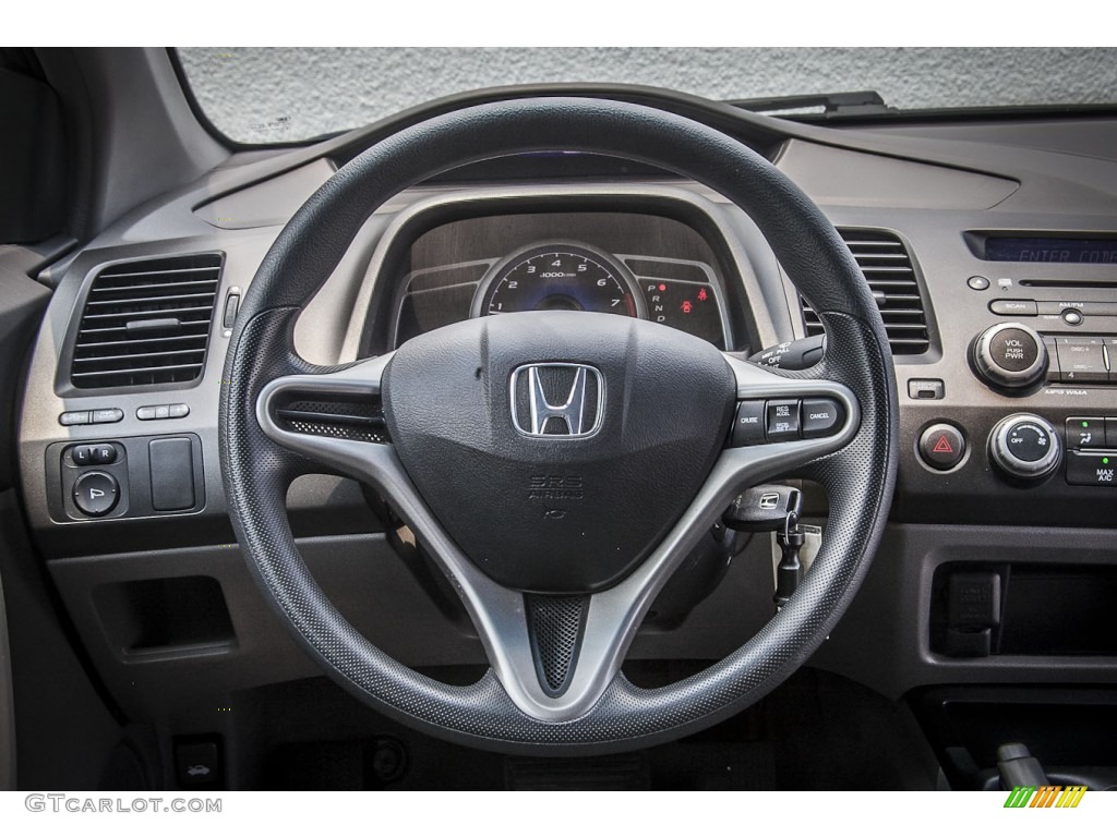 2010 Civic LX Coupe - Crystal Black Pearl / Gray photo #14