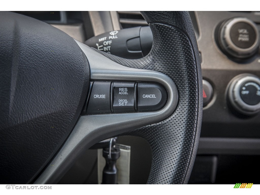 2010 Civic LX Coupe - Crystal Black Pearl / Gray photo #15