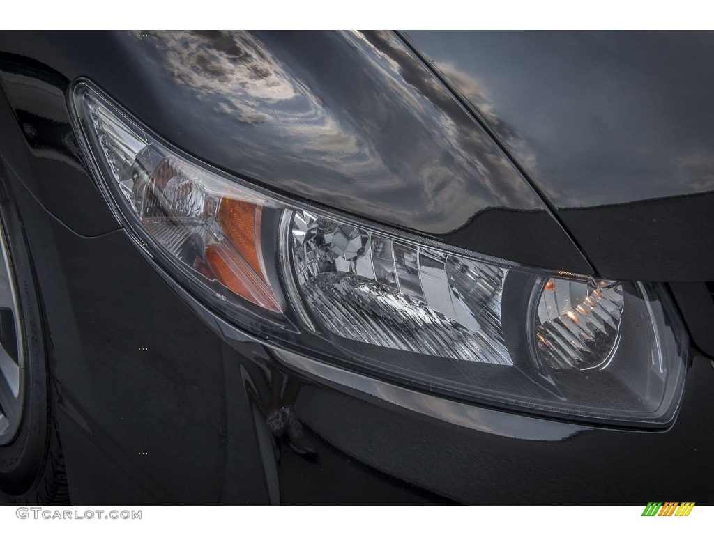 2010 Civic LX Coupe - Crystal Black Pearl / Gray photo #25