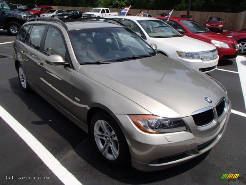 2008 3 Series 328xi Wagon - Platinum Bronze Metallic / Black photo #1