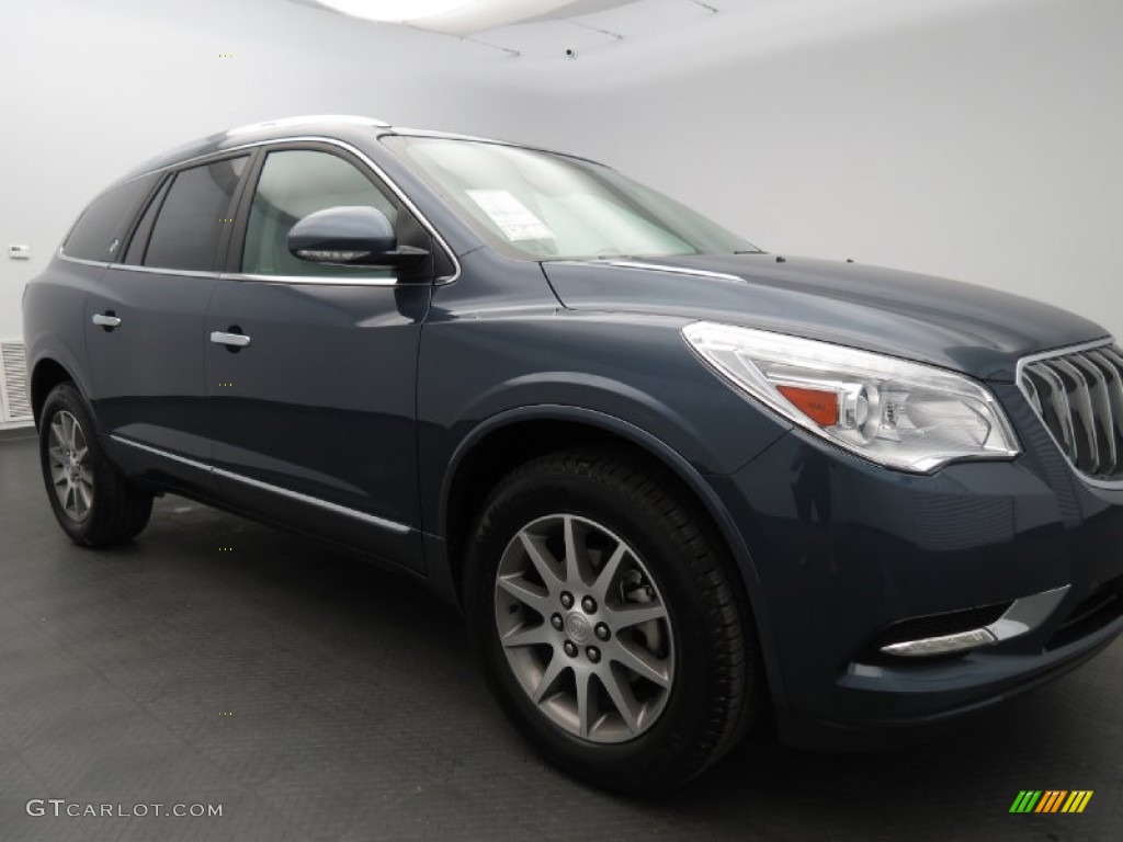 2014 Enclave Leather - Atlantis Blue Metallic / Titanium photo #2