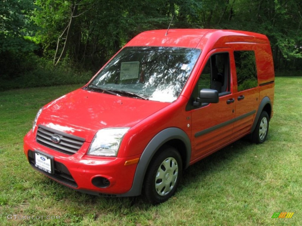 2013 Transit Connect XLT Van - Race Red / Dark Gray photo #2