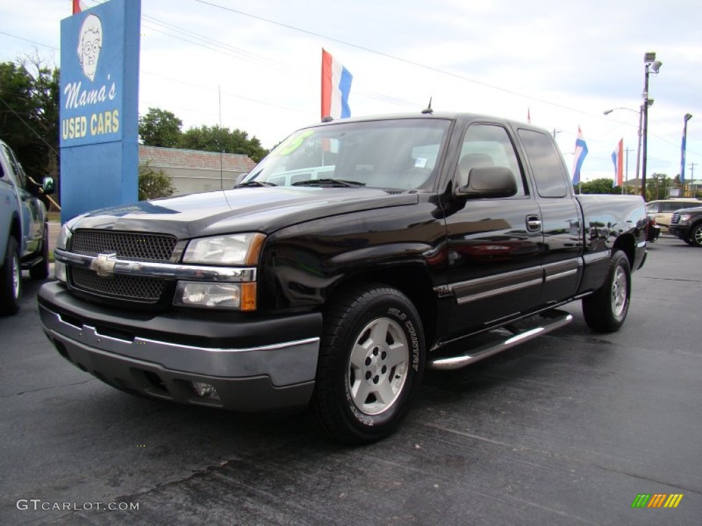 2005 Silverado 1500 LS Extended Cab - Black / Dark Charcoal photo #4