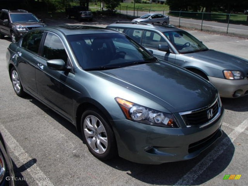 2008 Accord EX-L V6 Sedan - Mystic Green Metallic / Black photo #1