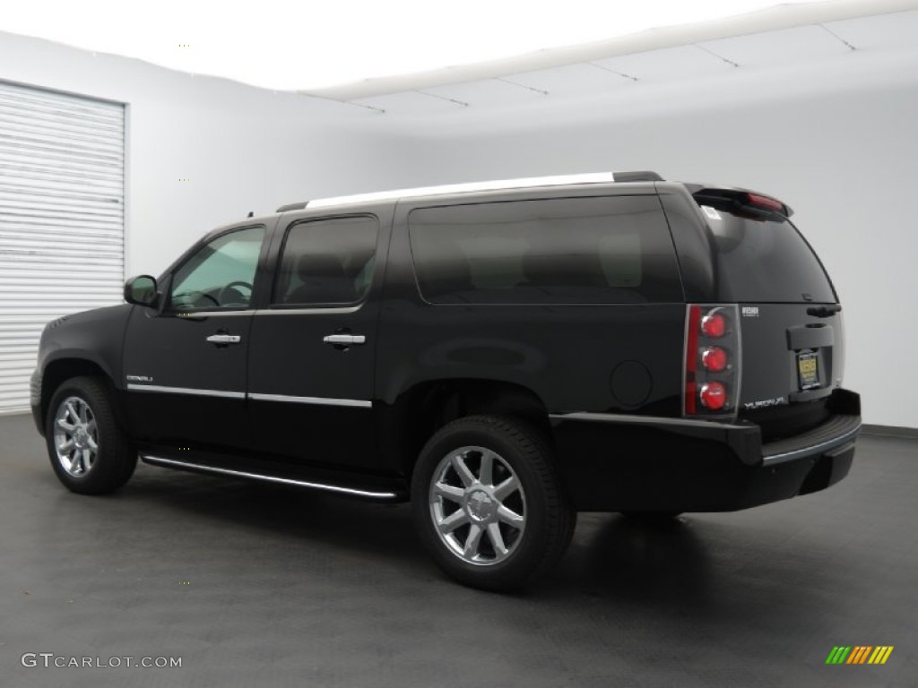 2013 Yukon XL Denali AWD - Onyx Black / Cocoa/Light Cashmere photo #3