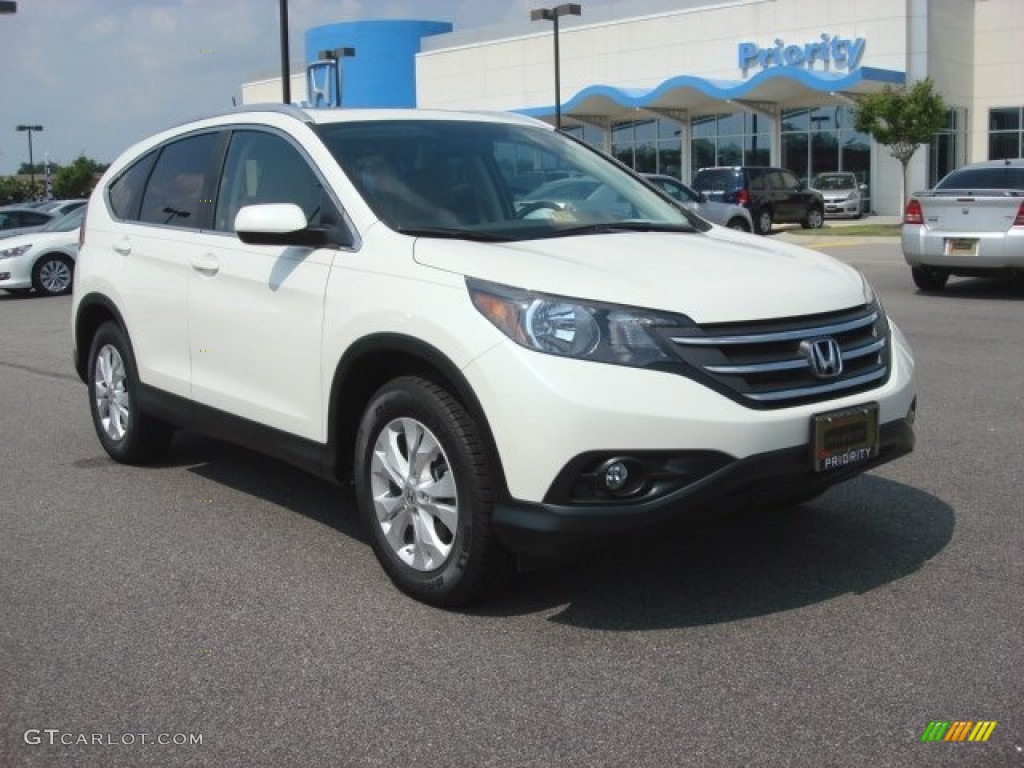 2012 CR-V EX-L - White Diamond Pearl / Beige photo #8